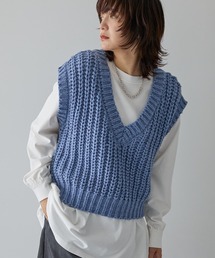 AMERICAN HOLIC | ローゲージVネックニットベスト(ベスト)