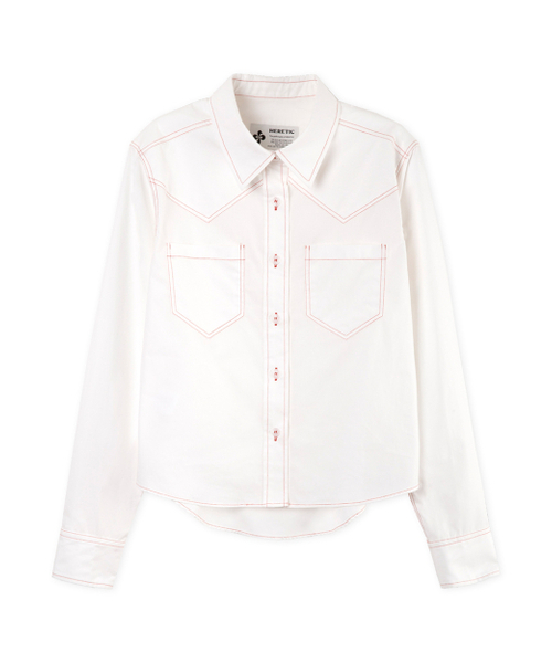 HERETIC(ヘレティック)の「WESTERN SOLID SHIRT / white(シャツ/ブラウス・レディース・その他・FREE)」の4枚目の写真
