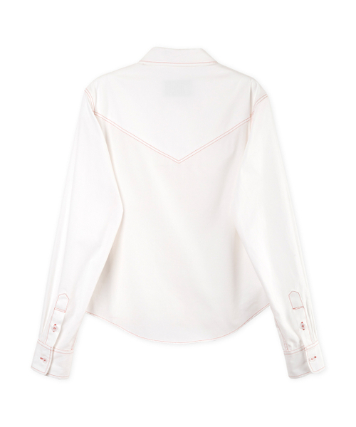 HERETIC(ヘレティック)の「WESTERN SOLID SHIRT / white(シャツ/ブラウス・レディース・その他・FREE)」の2枚目の写真