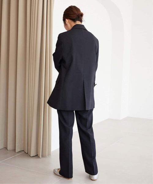 SLOBE IENA（スローブイエナ）の「《セットアップ対応可/追加2》ウォッシャブルツイルダブルジャケット（テーラードジャケット・レディース・グレー/ネイビー・36/38）」の20枚目の写真