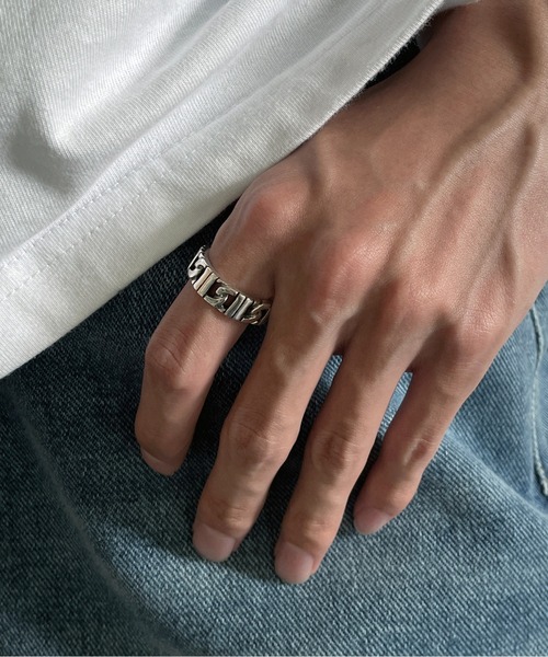MAISON CLUB（メゾンクラブ）の「【MAISON CLUB】Belt Design Silver925 Ring / ベルトデザインリング シルバー925 KUN（リング・メンズ・シルバー・15 ）」の2枚目の写真