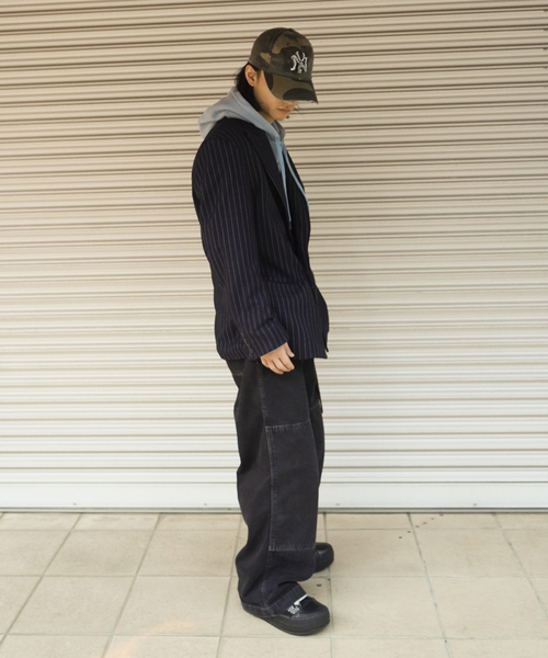 JOINT WORKS（ジョイントワークス）の「J ダブルストライプジャケット（テーラードジャケット・メンズ・チャコールグレー/ネイビー・MEDIUM/LARGE）」の7枚目の写真