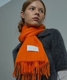 WHITE PROJECT（ホワイトプロジェクト）の「[ギフトボックス]_ラムウール100マフラー_オレンジ_成人男女共用（マフラー）」
