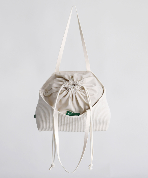 GREEN STUFF(グリーンスタッフ)の「boat string bag 66 corduroy canvas - ivory L(エコバッグ/サブバッグ・レディース・その他・FREE)」の3枚目の写真