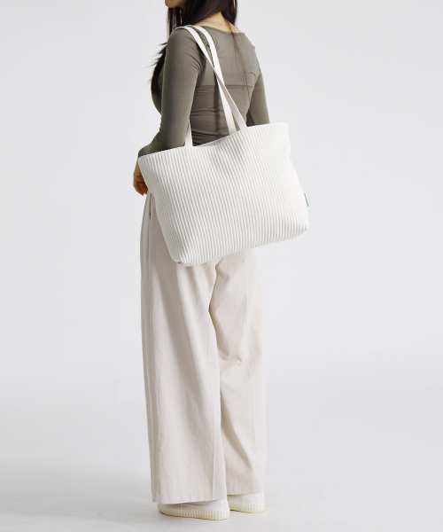 GREEN STUFF(グリーンスタッフ)の「boat string bag 66 corduroy canvas - ivory L(エコバッグ/サブバッグ・レディース・その他・FREE)」の7枚目の写真