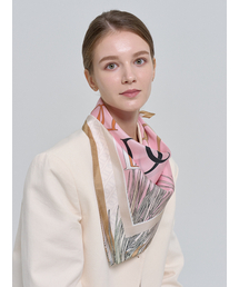 DAL（ダル）の「Della Square Silk Scarf Pink（バンダナ/スカーフ）」