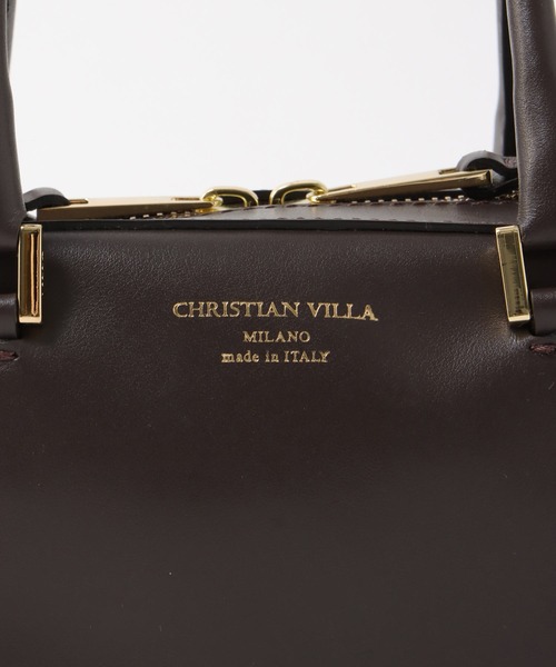 CHRISTIAN VILLA(クリスチャンヴィラ)の「ショルダーボストンmini【クリスチャンヴィラ/CHRISTIAN VILLA】(ボストンバッグ・レディース・ブラウン/ボルドー・フリー)」の12枚目の写真