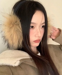 shopnikoniko | 耳当て イヤーマフ イヤマフ ボリューム MIXフェイクファー 耳あて イヤーマフラー(イヤーマフ)