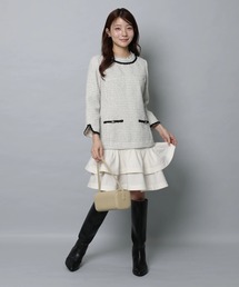 ツイードクラシカルワンピース（ワンピース）｜Apuweiser-riche