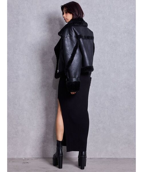 GYDA(ジェイダ)の「GD bijou MOLD LONGニットワンピース(ワンピース・レディース・ブラック/グレー・FREE)」の17枚目の写真