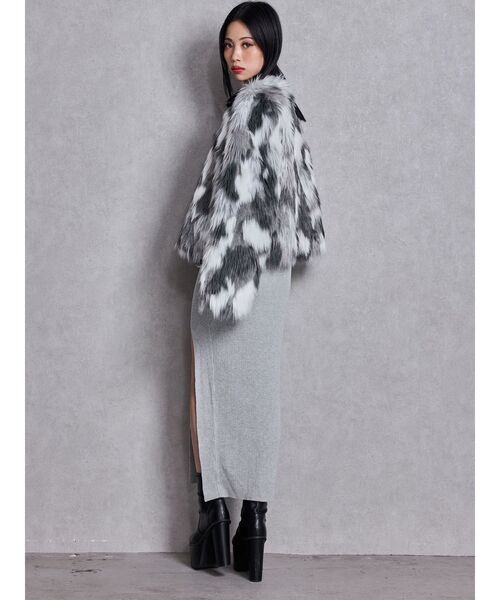 GYDA(ジェイダ)の「GD bijou MOLD LONGニットワンピース(ワンピース・レディース・ブラック/グレー・FREE)」の12枚目の写真