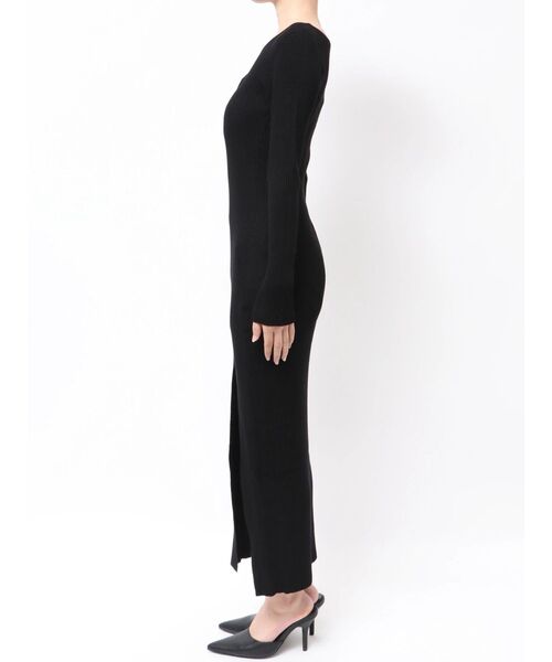 GYDA(ジェイダ)の「GD bijou MOLD LONGニットワンピース(ワンピース・レディース・ブラック/グレー・FREE)」の10枚目の写真