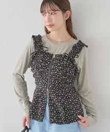 ペプラム」に該当するベスト（花柄・ボタニカル柄）ファッション通販