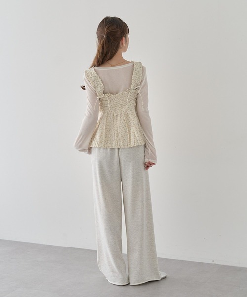 earth music&ecology（アースミュージックアンドエコロジー）の「フラワーペプラムビスチェ（ベスト・レディース・アイボリー/ブラック・FREE）」の18枚目の写真