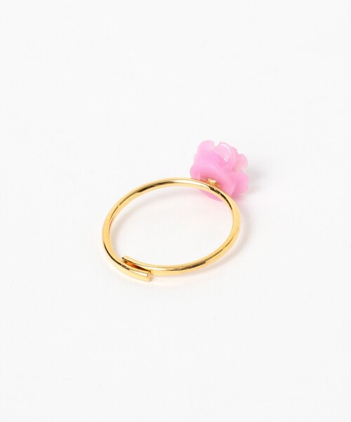 Ray BEAMS(レイビームス)の「プチ フラワー リング(リング・レディース・ブラック/サックスブルー/ピンク/ラベンダー・ONE SIZE)」の5枚目の写真