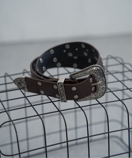 VENCEEXCHANGE（ヴァンスエクスチェンジ）の「スタッズレザーウエスタンベルト（ベルト・レディース・ブラウン/ブラック・FREE）」の5枚目の写真