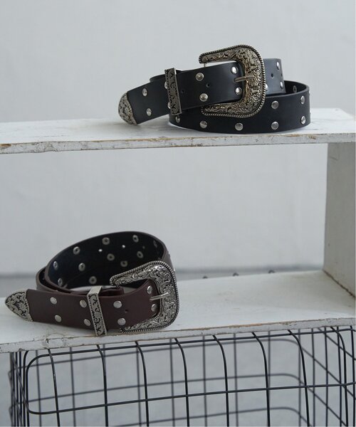 VENCEEXCHANGE（ヴァンスエクスチェンジ）の「スタッズレザーウエスタンベルト（ベルト・レディース・ブラウン/ブラック・FREE）」の6枚目の写真