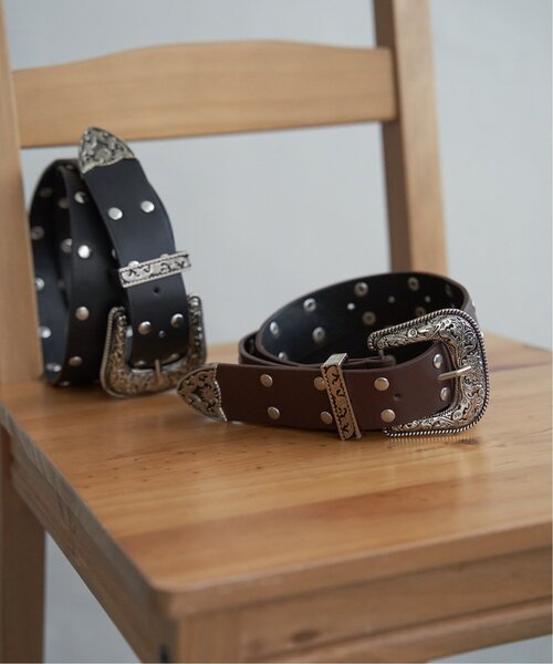 VENCEEXCHANGE（ヴァンスエクスチェンジ）の「スタッズレザーウエスタンベルト（ベルト・レディース・ブラウン/ブラック・FREE）」の8枚目の写真