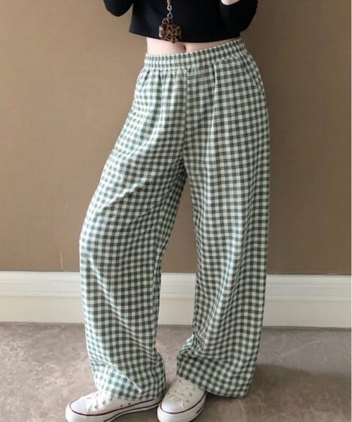 SHEPP(シープ)の「アソート柄リラックス ワイドストレート イージーパンツ ルームウェア セミワイドパンツ(その他パンツ・レディース・その他4/その他/その他6/その他1/その他2/その他3/その他5・F)」の4枚目の写真