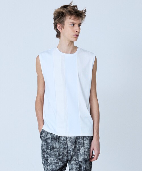 5351 POUR LES HOMMES(ゴーサンゴーイチプールオム)の「【コンビネーション】ノースリーブ Tシャツ(Tシャツ/カットソー・メンズ・ホワイト/ブラック・44/46/48/50)」の12枚目の写真