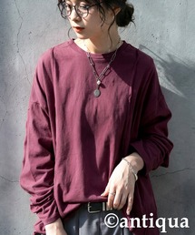antiqua（アンティカ）の「アウトシーム ロングTシャツ（Tシャツ/カットソー）」