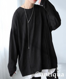 antiqua（アンティカ）の「アウトシーム ロングTシャツ（Tシャツ/カットソー）」