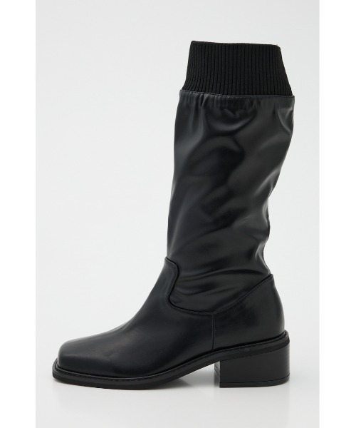 LAGUA GEM(ラグアジェム)の「RIB FIT LONG ブーツ(ブーツ・レディース・ブラック・SMALL/MEDIUM/LARGE)」の1枚目の写真