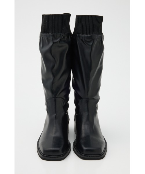 LAGUA GEM(ラグアジェム)の「RIB FIT LONG ブーツ(ブーツ・レディース・ブラック・SMALL/MEDIUM/LARGE)」の3枚目の写真