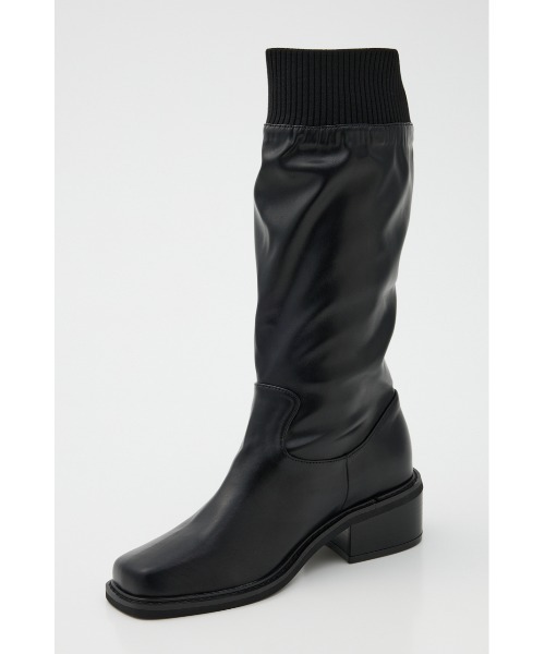 LAGUA GEM(ラグアジェム)の「RIB FIT LONG ブーツ(ブーツ・レディース・ブラック・SMALL/MEDIUM/LARGE)」の8枚目の写真