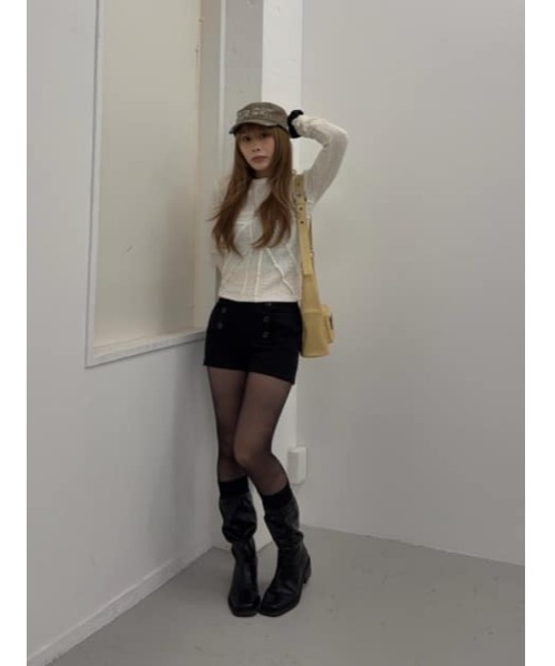 LAGUA GEM(ラグアジェム)の「RIB FIT LONG ブーツ(ブーツ・レディース・ブラック・SMALL/MEDIUM/LARGE)」の12枚目の写真