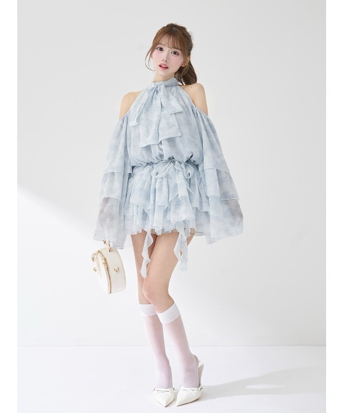 Darich（ダーリッチ）の「トワルドジュイシフォンフリルミニワンピース（ワンピース・レディース・サックスブルー/ピンク/イエロー・FREE/FL）」の19枚目の写真