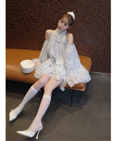 Darich（ダーリッチ）の「トワルドジュイシフォンフリルミニワンピース（ワンピース・レディース・サックスブルー/ピンク/イエロー・FREE/FL）」の7枚目の写真