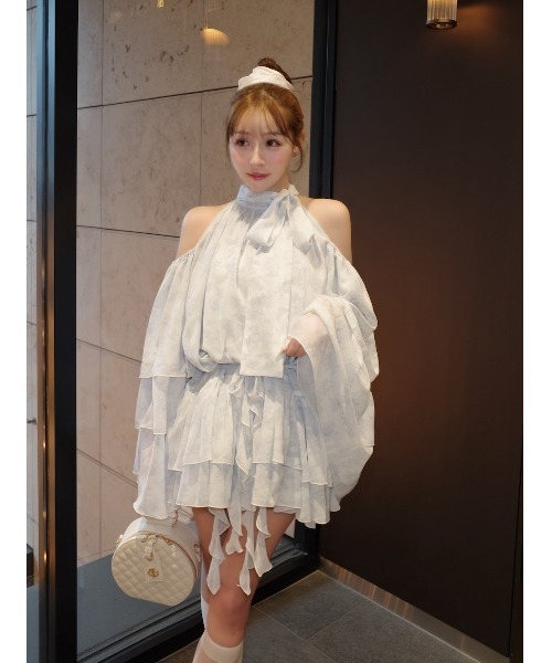 Darich（ダーリッチ）の「トワルドジュイシフォンフリルミニワンピース（ワンピース・レディース・サックスブルー/ピンク/イエロー・FREE/FL）」の6枚目の写真