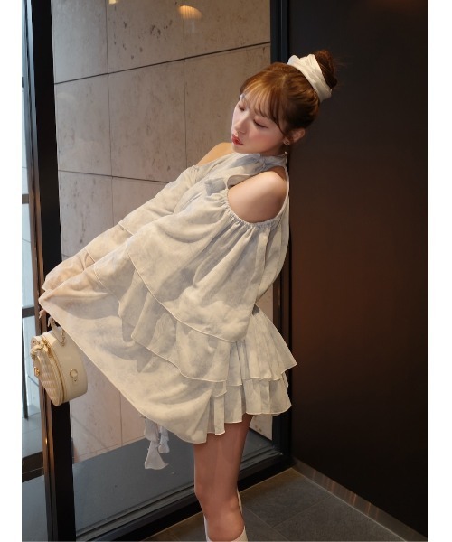 Darich（ダーリッチ）の「トワルドジュイシフォンフリルミニワンピース（ワンピース・レディース・サックスブルー/ピンク/イエロー・FREE/FL）」の8枚目の写真