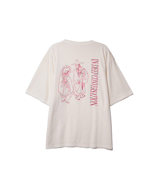 NONFLOOR(ノンフロア)の「スモークインディープコンバセーションTシャツクリーム(Tシャツ/カットソー・メンズ・その他・S/M/L)」の1枚目の写真