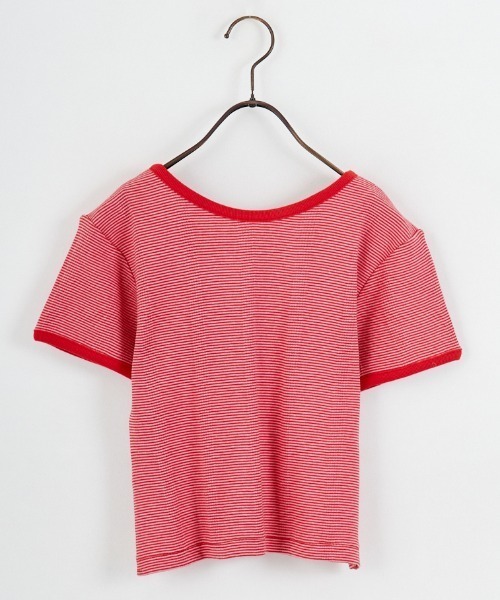 MILLER（ミラー）の「[MILLER/ミラー] 別注 クロップド丈 ボーダーヘンリーネックＴシャツ（Tシャツ/カットソー・レディース・レッド/チャコールグレー/ボルドー/ブラウン/サックスブルー・F）」の19枚目の写真