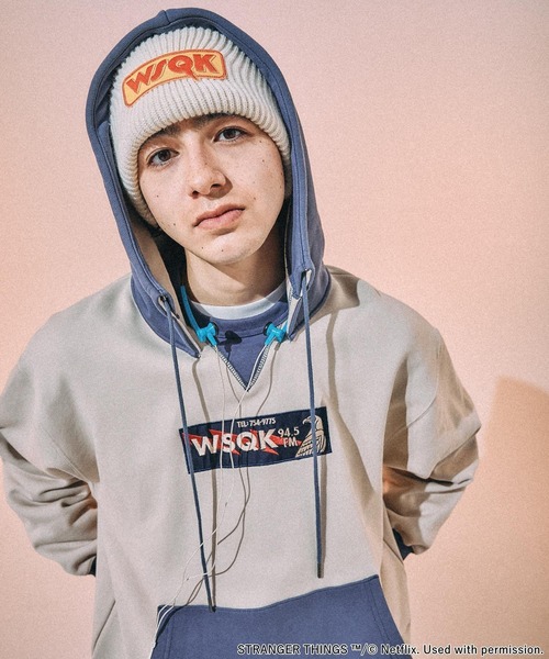 niko and...(ニコアンド)の「【STRANGER THINGS】コラボボリュームニットワッチ(ニットキャップ/ビーニー・メンズ・グリーン/オフホワイト/ブラック・FREE)」の5枚目の写真