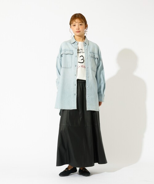 Healthy denim(ヘルシーデニム)の「【Healthy denim / ヘルシーデニム】Almond / デニムシャツ / オーバーサイズ【WEB限定】(シャツ/ブラウス・レディース・インディゴブルー/サックスブルー・フリー)」の9枚目の写真