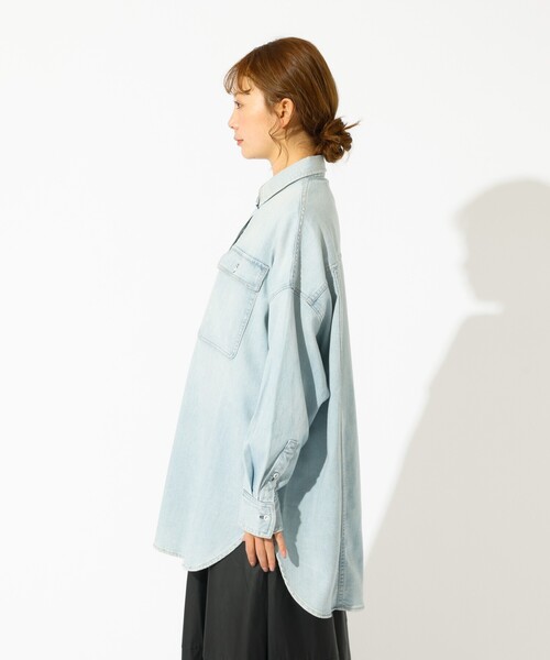 Healthy denim(ヘルシーデニム)の「【Healthy denim / ヘルシーデニム】Almond / デニムシャツ / オーバーサイズ【WEB限定】(シャツ/ブラウス・レディース・インディゴブルー/サックスブルー・フリー)」の15枚目の写真