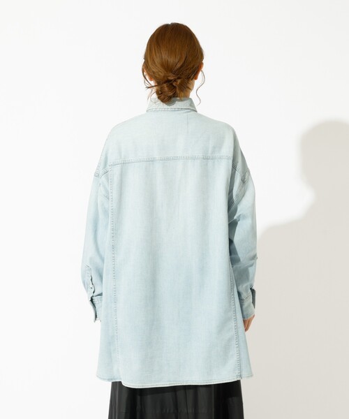 Healthy denim(ヘルシーデニム)の「【Healthy denim / ヘルシーデニム】Almond / デニムシャツ / オーバーサイズ【WEB限定】(シャツ/ブラウス・レディース・インディゴブルー/サックスブルー・フリー)」の16枚目の写真