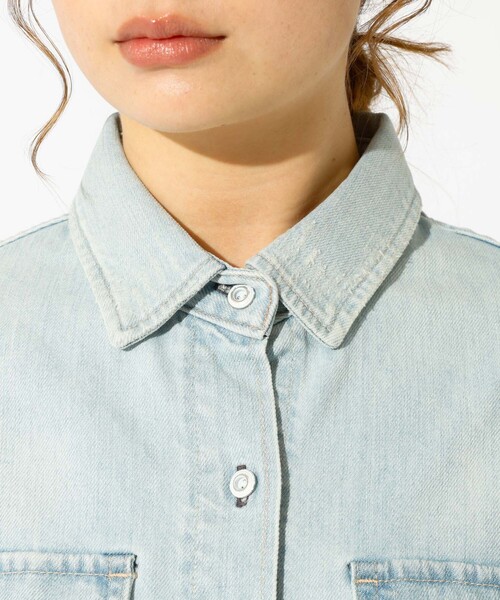 Healthy denim(ヘルシーデニム)の「【Healthy denim / ヘルシーデニム】Almond / デニムシャツ / オーバーサイズ【WEB限定】(シャツ/ブラウス・レディース・インディゴブルー/サックスブルー・フリー)」の17枚目の写真