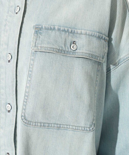Healthy denim(ヘルシーデニム)の「【Healthy denim / ヘルシーデニム】Almond / デニムシャツ / オーバーサイズ【WEB限定】(シャツ/ブラウス・レディース・インディゴブルー/サックスブルー・フリー)」の20枚目の写真