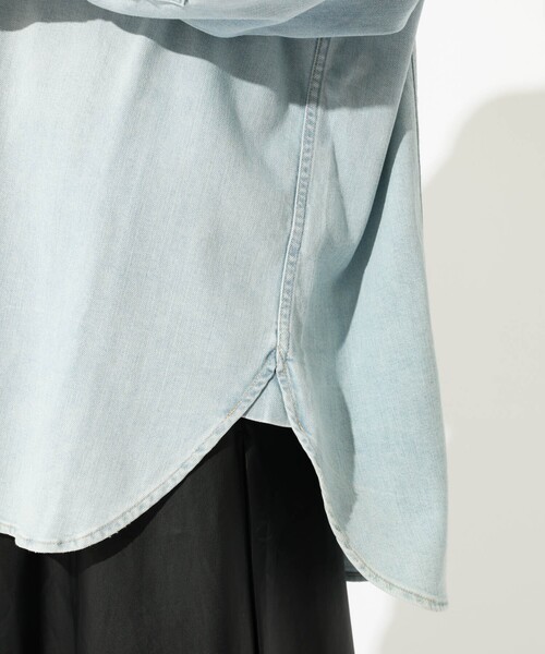 Healthy denim(ヘルシーデニム)の「【Healthy denim / ヘルシーデニム】Almond / デニムシャツ / オーバーサイズ【WEB限定】(シャツ/ブラウス・レディース・インディゴブルー/サックスブルー・フリー)」の21枚目の写真