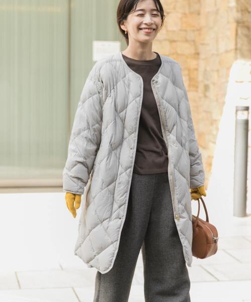 URBAN RESEARCH DOORS(アーバンリサーチドアーズ)の「ライトダウンキルトロングコート(その他アウター・レディース・ネイビー/カーキ/グレー系その他・MEDIUM)」の4枚目の写真