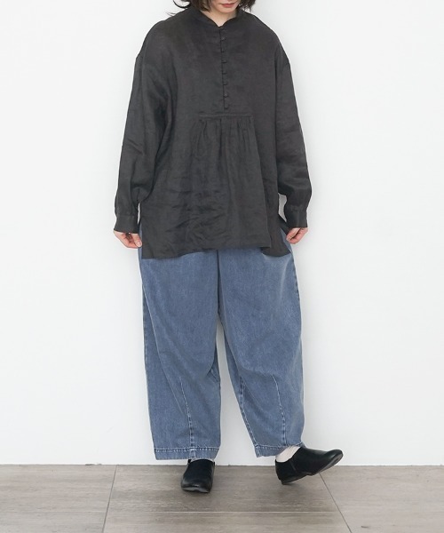 休日と詩(キュウジツトウタ)の「ニューボンボンパンツ(その他パンツ・レディース・ブラック/アイボリー/オリーブ/ブラック系その他/ブルー/ブラック系その他2・FREE)」の6枚目の写真