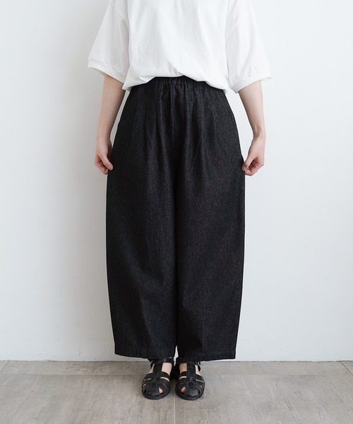 休日と詩(キュウジツトウタ)の「ニューボンボンパンツ(その他パンツ・レディース・ブラック/アイボリー/オリーブ/ブラック系その他/ブルー/ブラック系その他2・FREE)」の4枚目の写真