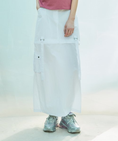 LARTIGENT(ラーティゼン)の「L9 2-WAY NYLON LONG SKIRT(WHITE)(スカート・レディース・その他・FREE)」の1枚目の写真