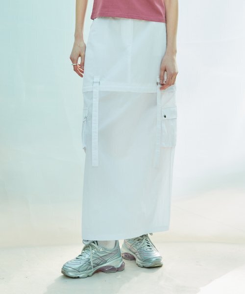 LARTIGENT(ラーティゼン)の「L9 2-WAY NYLON LONG SKIRT(WHITE)(スカート・レディース・その他・FREE)」の3枚目の写真