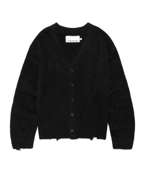 GRUNGE CARDIGAN BLACK — черный гранж-кардиган