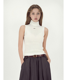 Ribbed Sleeveless Knit _Ivory